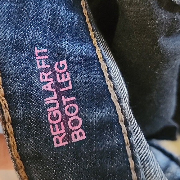 INC regular Bootcut Fit Dark Blue Denim Jeans Size 8 - Picture 8 of 8